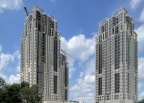 Началась отделка входных групп корпусов Б и В в проблемном ЖК «Академ Палас»