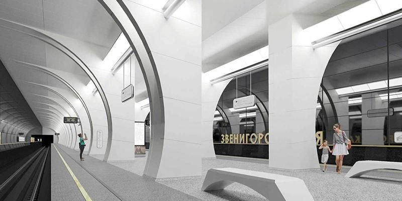 Завершились монолитные работы на платформе строящейся станции метро «Звенигородская»